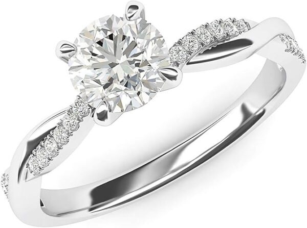Moissanite Engagement Ring Promise Bridal Ring