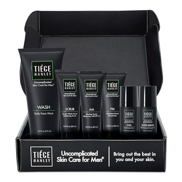 Tiege Hanley Mens Skin Care Set, Anti-Aging Skin Care Routine for Men