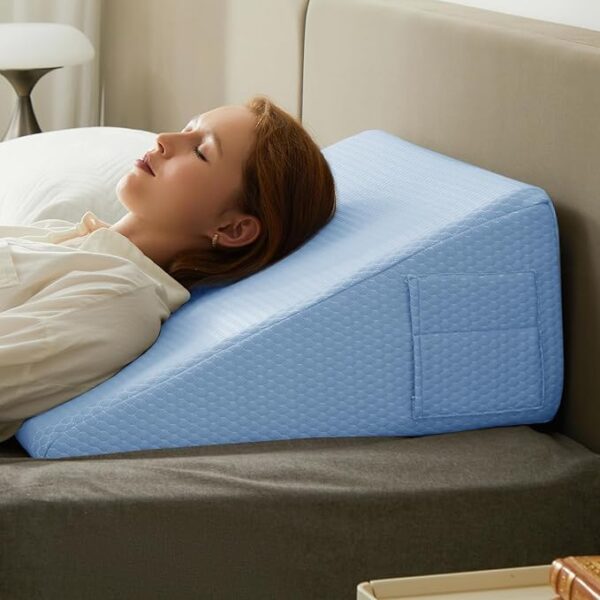 Wedge Pillow for Sleeping, 10 inch Elevated Support Bed Wedge Pillow