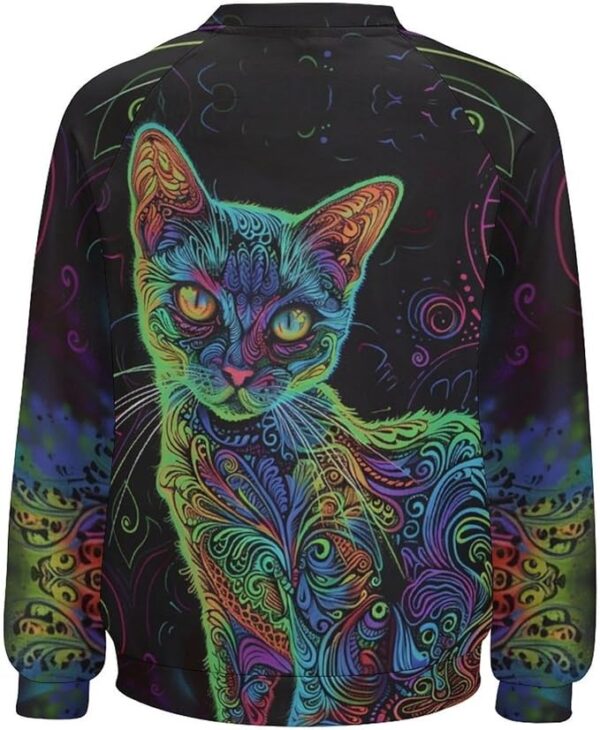 ZOCAVIA Women's Y2K Art Cat Sweatshirts - Image 2