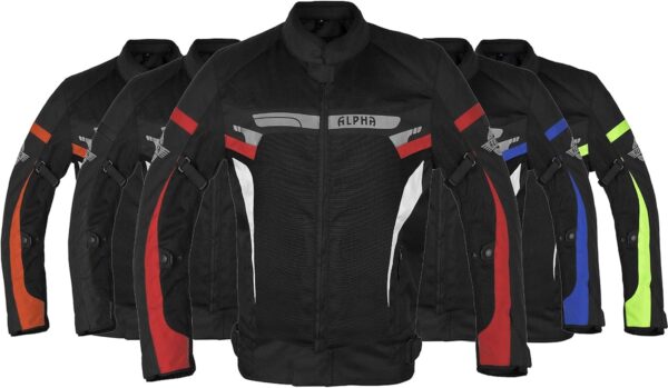 ALPHA CYCLE GEAR BREATHABLE BIKERS RIDING PROTECTION MOTORCYCLE JACKET MESH CE ARMORED (RED SPARROW, X-LARGE)