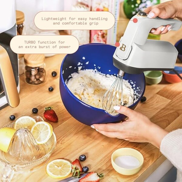 6-Speed Electric Hand Mixer with Turbo Function and Storage Case - Image 3