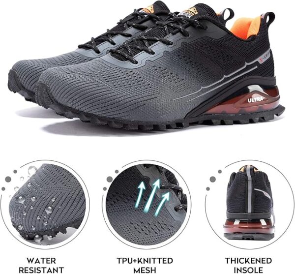 Kricely Men's Trail Running Shoes Fashion Walking Hiking Sneakers for Men - Image 2